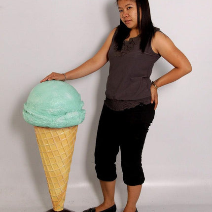 One Scoop Mint Ice Cream Over Sized Statue - LM Treasures 
