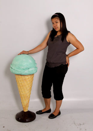 One Scoop Mint Ice Cream Over Sized Statue - LM Treasures 