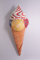 Hanging Three Scoop Ice Cream Over Sized Statue - LM Treasures 
