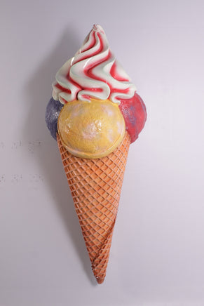 Hanging Three Scoop Ice Cream Over Sized Statue - LM Treasures 