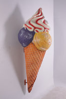 Hanging Three Scoop Ice Cream Over Sized Statue - LM Treasures 