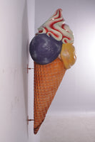 Hanging Three Scoop Ice Cream Over Sized Statue - LM Treasures 