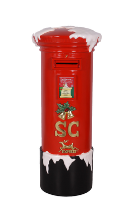 Santa's Mailbox With Snow Life Size Statue - LM Treasures 