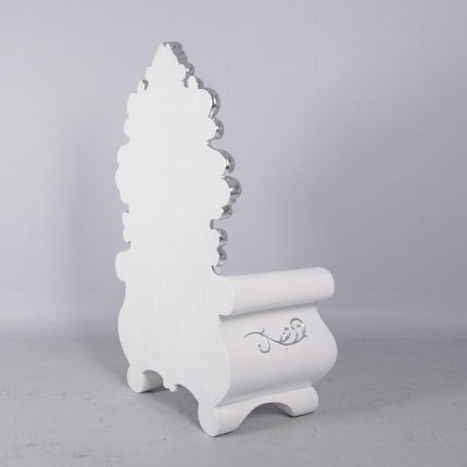 White Santa Throne Life Size Christmas Statue - LM Treasures 