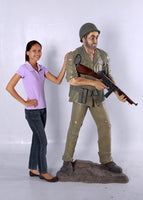 Soldier WWII Life Size Military Prop Resin Decor Statue - LM Treasures 