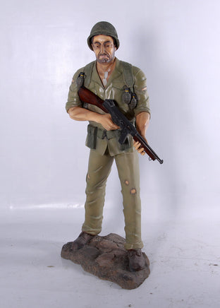 Soldier WWII Life Size Military Prop Resin Decor Statue - LM Treasures 