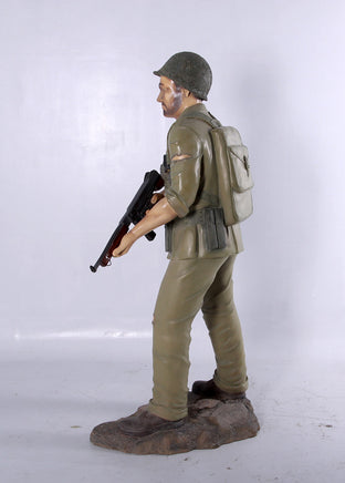 Soldier WWII Life Size Military Prop Resin Decor Statue - LM Treasures 