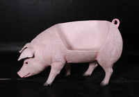 Pig Bench Life Size Statue - LM Treasures 