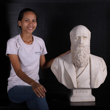 Darwin Stone Bust Life Size Statue - LM Treasures 