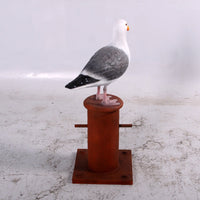 Seagull On Post Life Size Statue - LM Treasures 