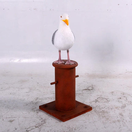 Seagull On Post Life Size Statue - LM Treasures 