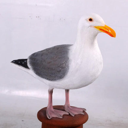 Seagull On Post Life Size Statue - LM Treasures 