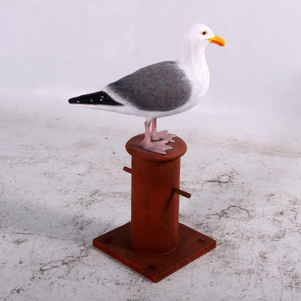 Seagull On Post Life Size Statue - LM Treasures 