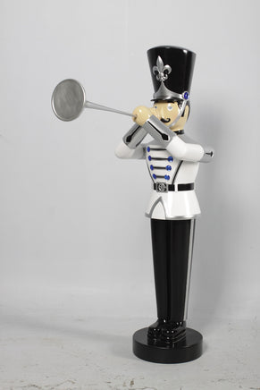 White Trumpet Toy Soldier Small Christmas Statue - LM Treasures 