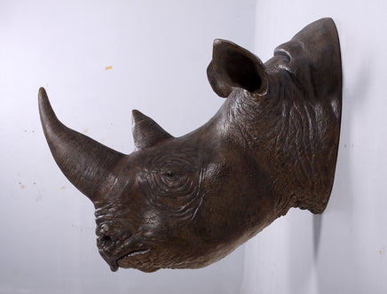 Large Rhinoceros Head Life Size Statue - LM Treasures 