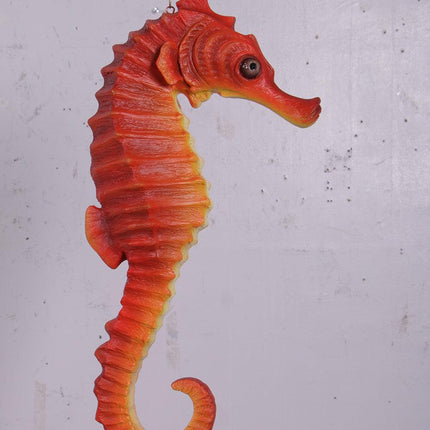 Small Red Seahorse Statue - LM Treasures 