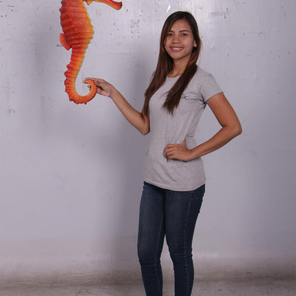 Small Red Seahorse Statue - LM Treasures 
