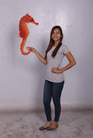 Small Red Seahorse Statue - LM Treasures 