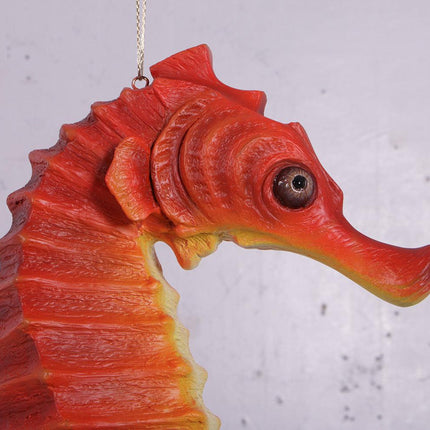 Small Red Seahorse Statue - LM Treasures 