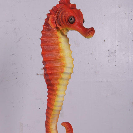 Medium Orange Seahorse Statue - LM Treasures 