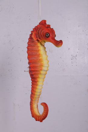 Small Red Seahorse Statue - LM Treasures 