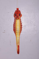 Small Red Seahorse Statue - LM Treasures 