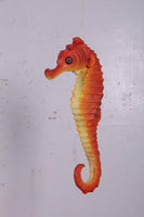 Small Red Seahorse Statue - LM Treasures 