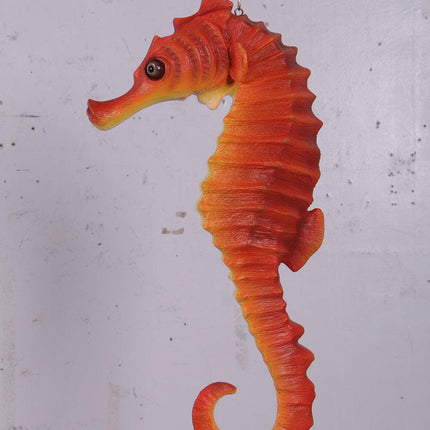 Small Red Seahorse Statue - LM Treasures 