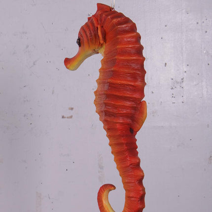 Small Red Seahorse Statue - LM Treasures 