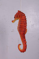 Small Red Seahorse Statue - LM Treasures 