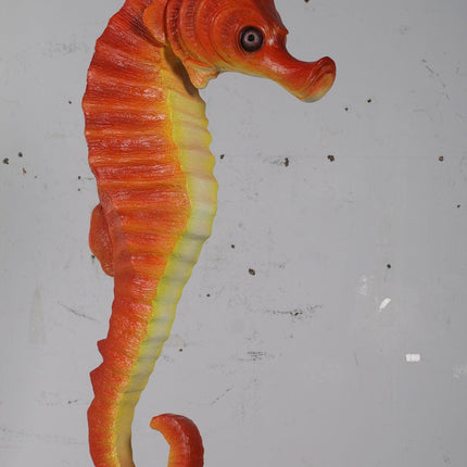 Medium Orange Seahorse Statue - LM Treasures 
