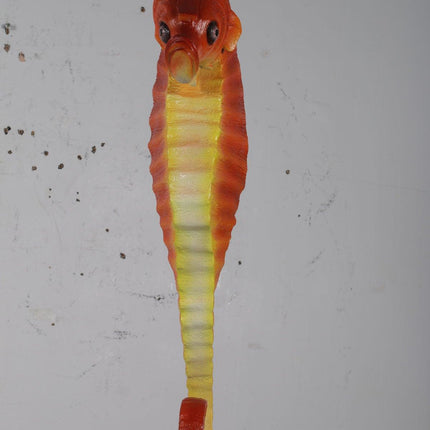 Medium Orange Seahorse Statue - LM Treasures 