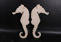 Large Stone Seahorse Set Over Sized Statue - LM Treasures 