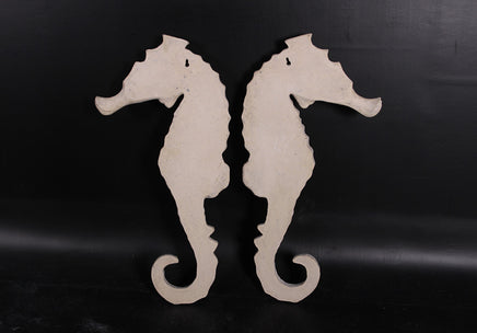 Large Stone Seahorse Set Over Sized Statue - LM Treasures 
