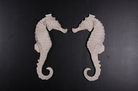 Large Stone Seahorse Set Over Sized Statue - LM Treasures 
