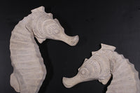 Large Stone Seahorse Set Over Sized Statue - LM Treasures 