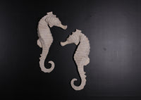 Large Stone Seahorse Set Over Sized Statue - LM Treasures 