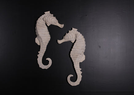 Large Stone Seahorse Set Over Sized Statue - LM Treasures 