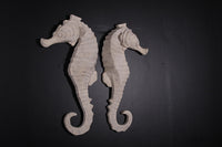 Large Stone Seahorse Set Over Sized Statue - LM Treasures 