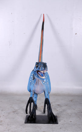 Blue Deinonychus Dinosaur Life Size Statue - LM Treasures 