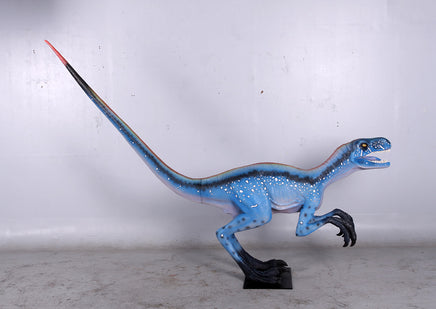 Blue Deinonychus Dinosaur Life Size Statue - LM Treasures 