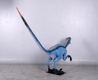 Blue Deinonychus Dinosaur Life Size Statue - LM Treasures 