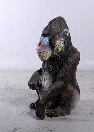 Mandrill Monkey Life Size Statue - LM Treasures 