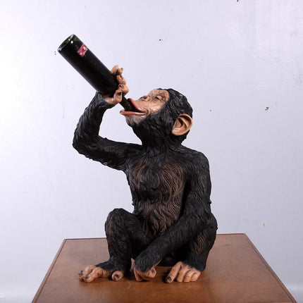 Boozy Monkey Chimpanzee Life Size Statue - LM Treasures 