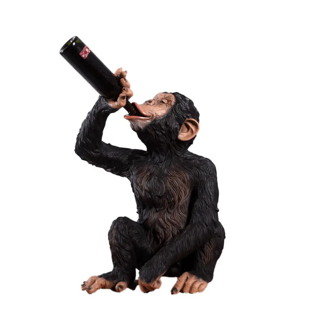 Boozy Monkey Chimpanzee Life Size Statue LM Treasures - H