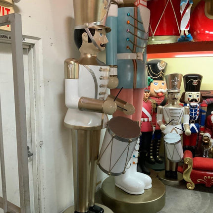 Large Gold Toy Soldier Drummer Christmas Statue - LM Treasures 