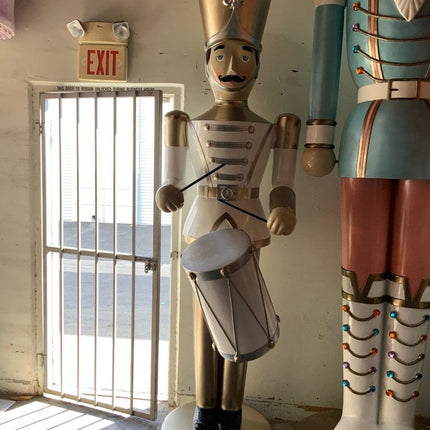 Large Gold Toy Soldier Drummer Christmas Statue - LM Treasures 
