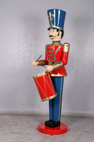 Red Toy Soldier Drummer Over Sized Christmas Statue - LM Treasures 