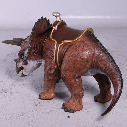 Baby Triceratops Dinosaur With Saddle Life Size Statue - LM Treasures 