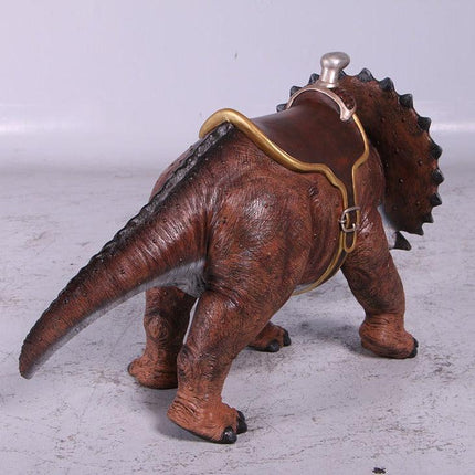 Baby Triceratops Dinosaur With Saddle Statue - LM Treasures 